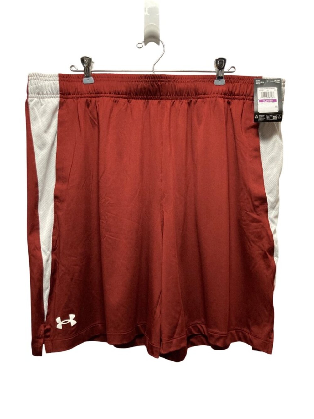 Under Armour Shorts Mens 2XL Maroon Tech Vent Loose Fit Activewear Athletic